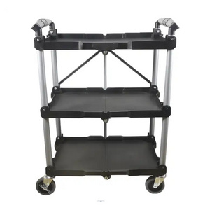 3 Layer Car Beauty Tool Removable Cart Folded Car Detailing Utility Cart