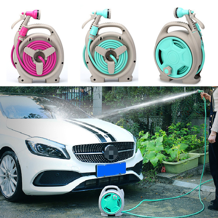 Garden Hose Reel Expandable Magic Flexible Water EU Plastic Hoses Pipe With Spray Gun To Watering Car Wash Spray