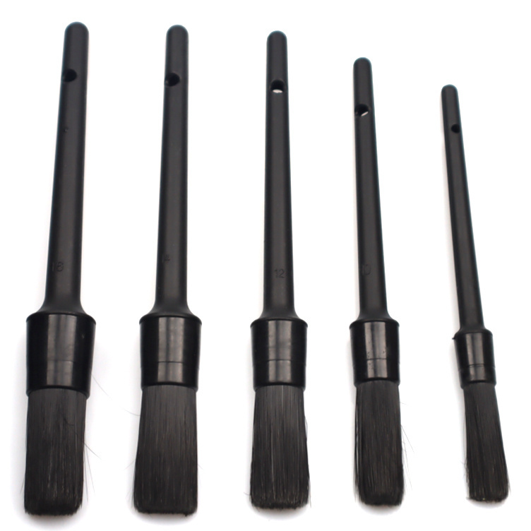 Wholesale Cleaning brush interior Detail Brush 5pcs black car cleaner Tires Cleaning brush