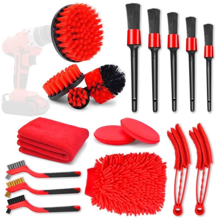 Hot Sale Wheel Crevice Tire Brushes Towels Different Kits Detailing Wash Cleaning Car Brush Sets