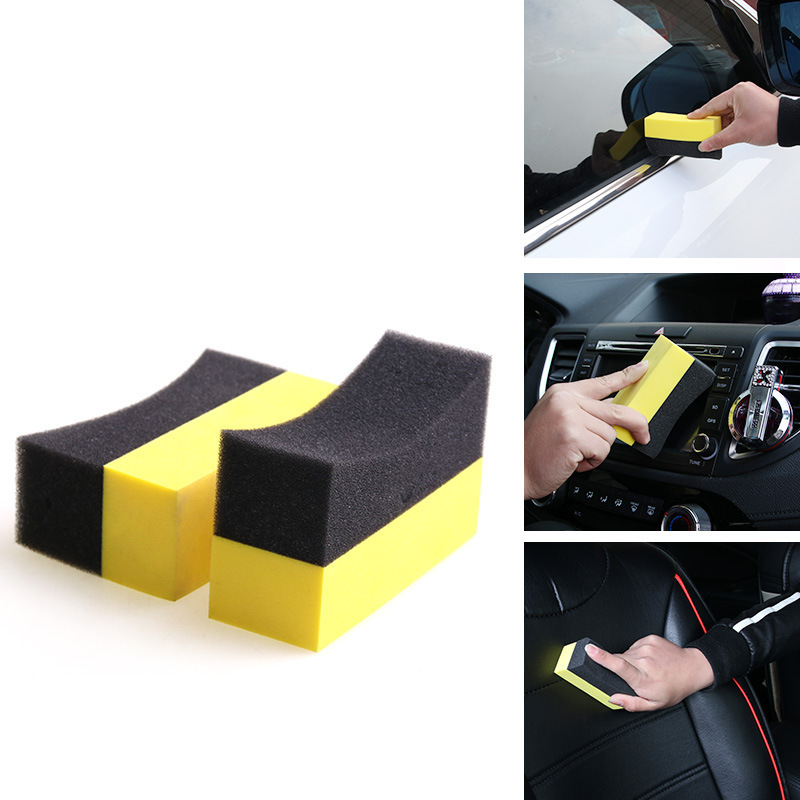 Auto U-Shape Tire Wax Polishing Compound Sponge Tyre Cleaning Edge Sponge