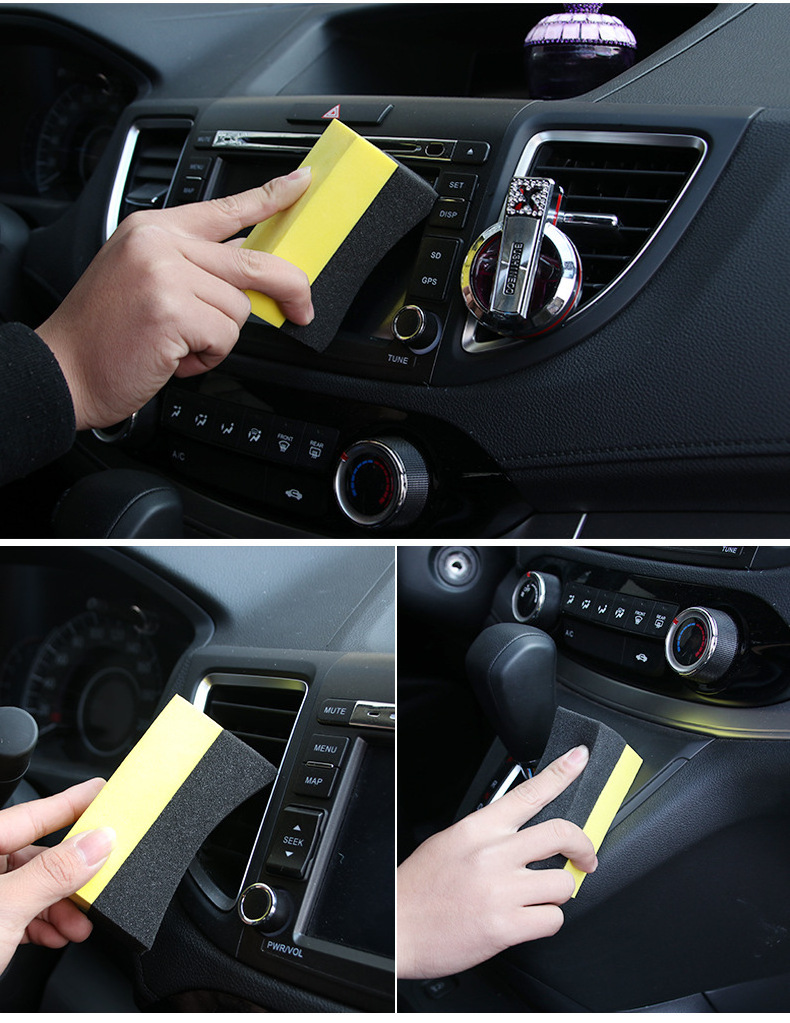 Auto U-Shape Tire Wax Polishing Compound Sponge Tyre Cleaning Edge Sponge