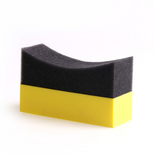 Auto U-Shape Tire Wax Polishing Compound Sponge Tyre Cleaning Edge Sponge