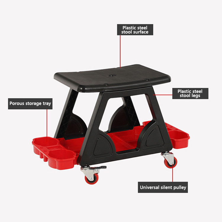 Roller storage Stool Roller Mechanics Seat Swivel Locking Wheels Automotive Mobile Rolling Mechanics Stool Creeper Seat for car