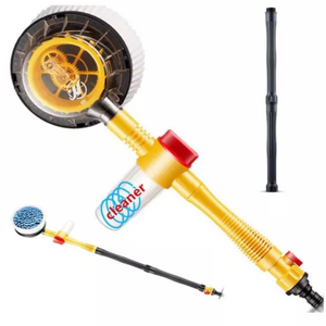 Car Wash Brush Kit with Long Handle Automatic 360 Degree Rotating Brush