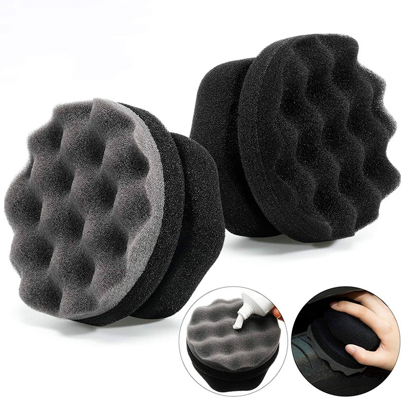 Car Wax Polishing Sponge hexagonal grip applicator hand tire wax sponge High Density Foam