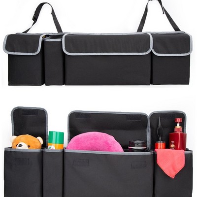 Car Hanging Back Seat Storage Organizer Hanging Folding Boot Car Trunk Storage Bag