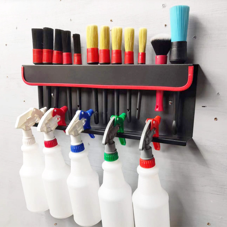 Car detailing brush Storage Rack Wall Mount Bottle Organizer Car Detailing Spray Bottle Holder