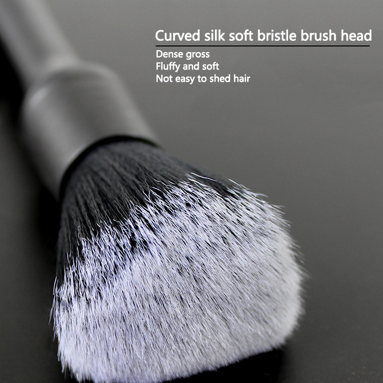 Car detail brush 3 piece set boar bristle hub brush soft fur interior cleaning washing tool set