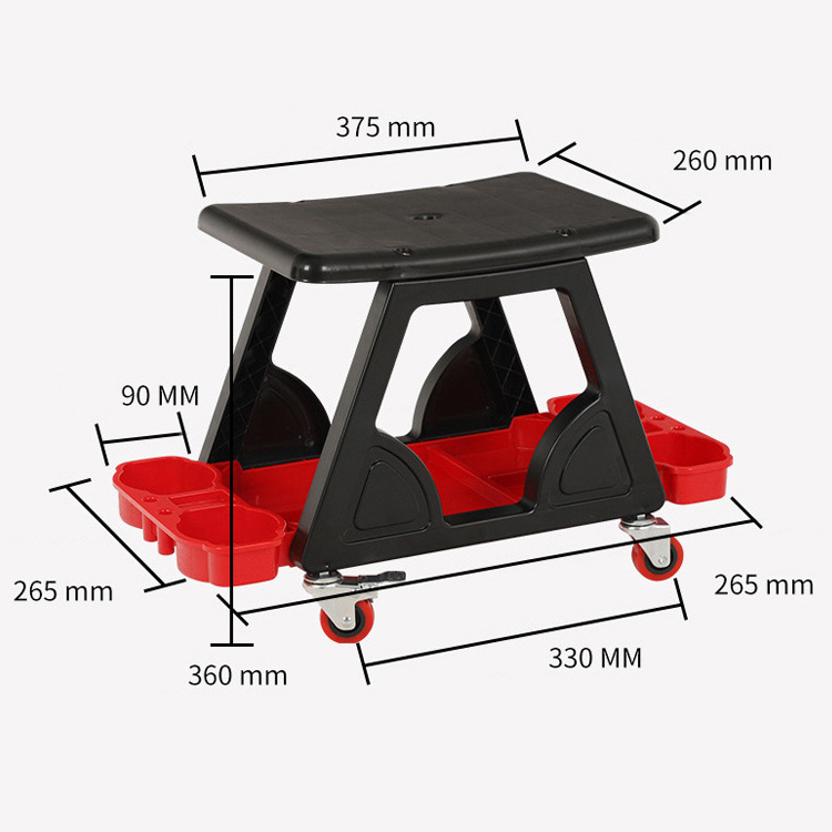 Roller storage Stool Roller Mechanics Seat Swivel Locking Wheels Automotive Mobile Rolling Mechanics Stool Creeper Seat for car