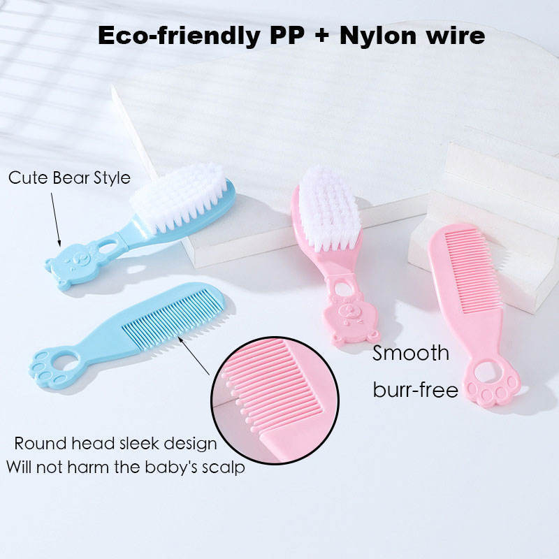 Baby Nail Clipper Set Newborn Baby Hair Brush Safety Baby Care Kit