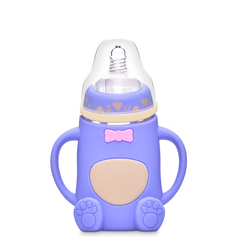 Latest silicone cartoon bear design  baby bottle  holder