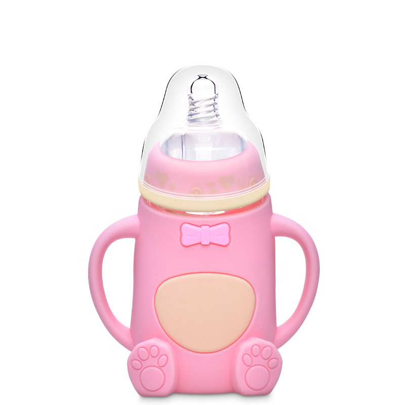 Latest silicone cartoon bear design  baby bottle  holder