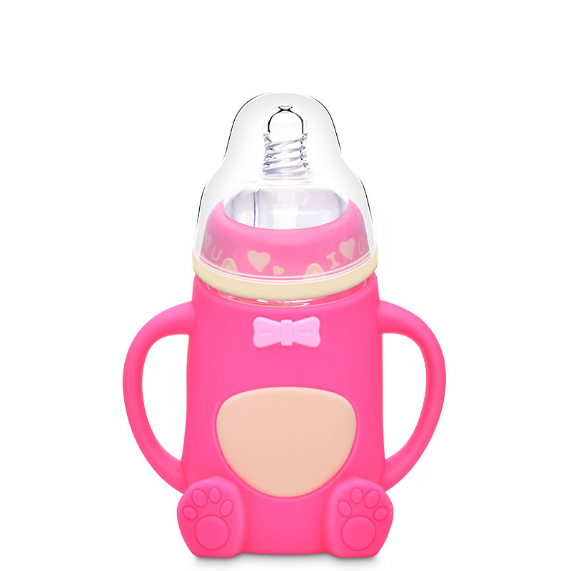 Latest silicone cartoon bear design  baby bottle  holder