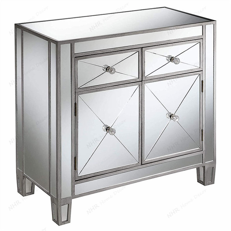 Human Sculpture Custom Crushed Diamond Mirrored Furniture