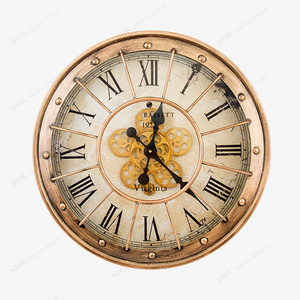 Aged Brown Best Gift Gear Clock Mechanism