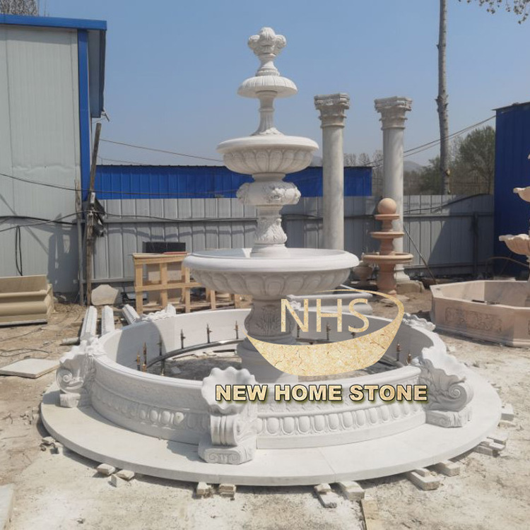 outdoor white marble stone garden water fountain water fountain outdoor garden water fountain for home