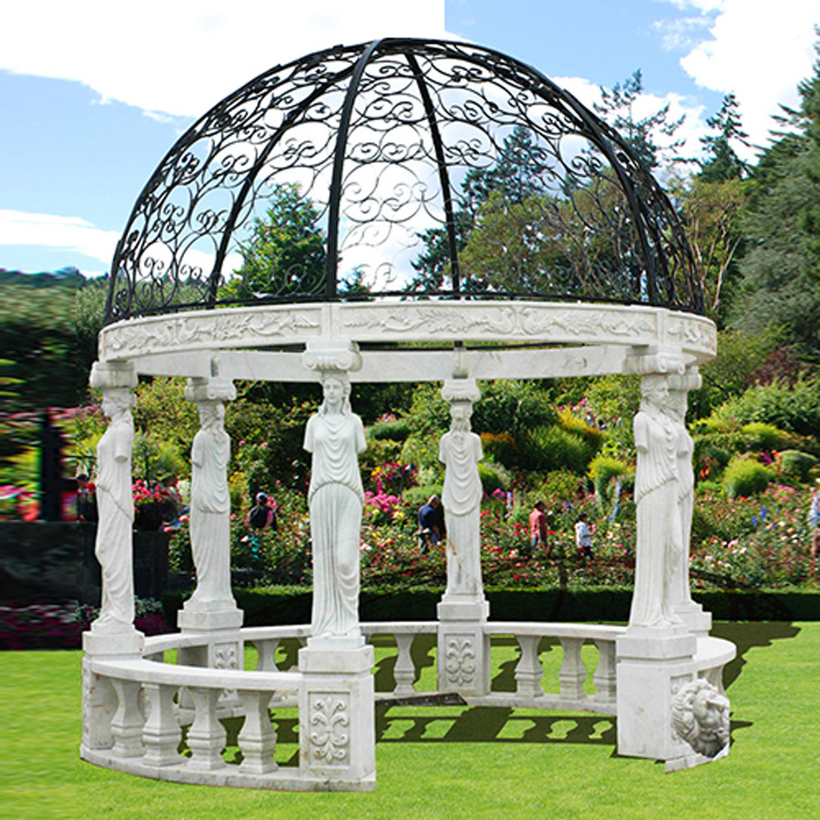 hand carved garden roman stone western outdoor marble gazebo egypt beige outdoor marble gazebo