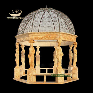 hand carved garden roman stone western outdoor marble gazebo egypt beige outdoor marble gazebo