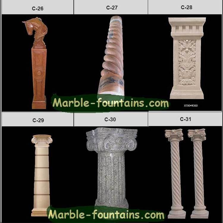 House gate roman pillar design marble stone pillar