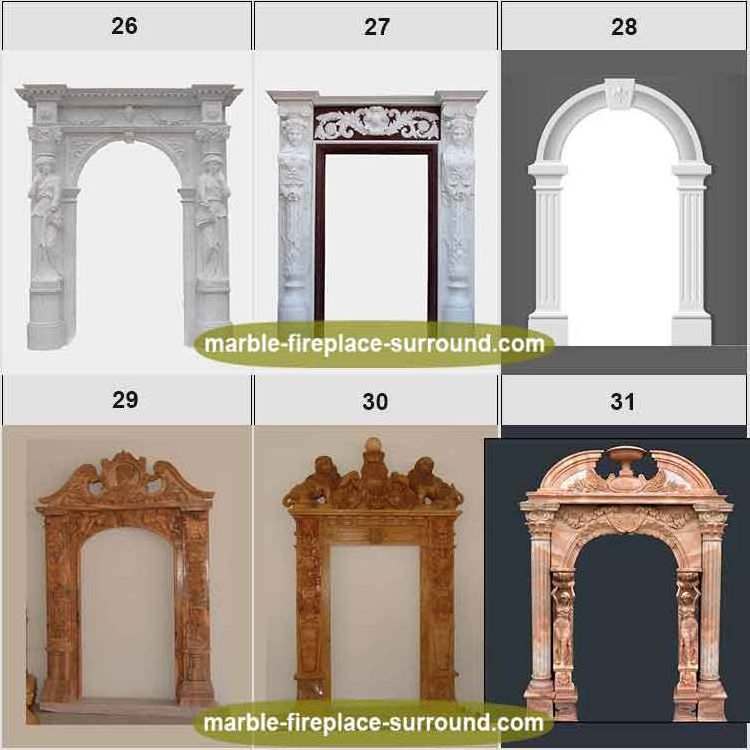 Custom Luxurious Large Hand Carved Stone Marble Door Surround Stone Door Frame