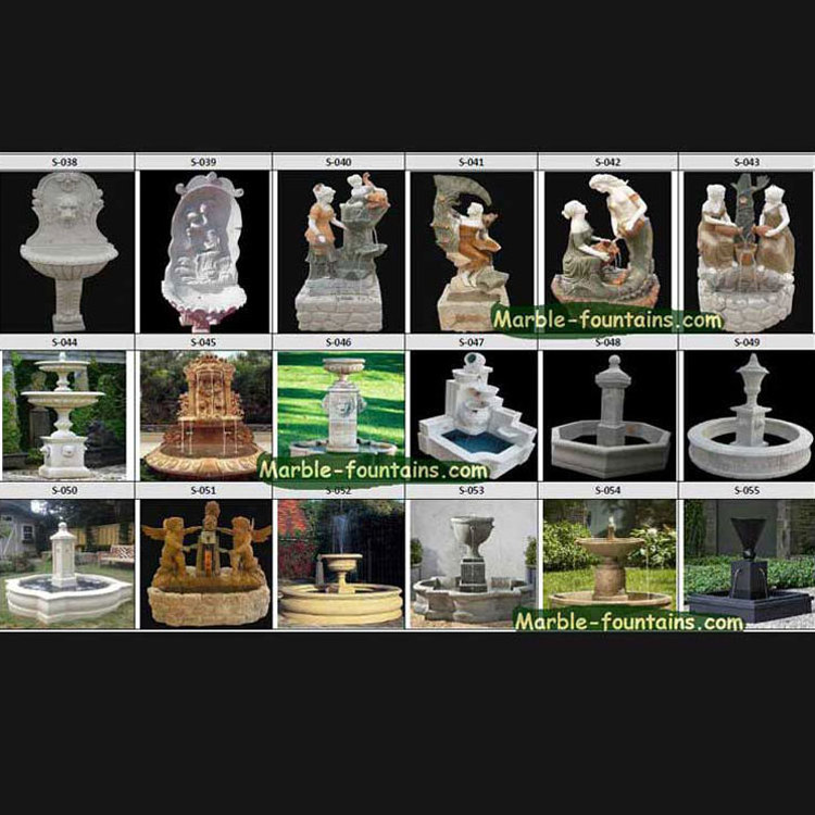 Custom Design Natural Stone Statue Marble Fountain for sale