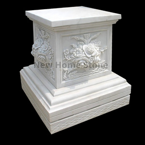 natural solid yellow marble column roman pedestal column base nature solid marble statue plinth