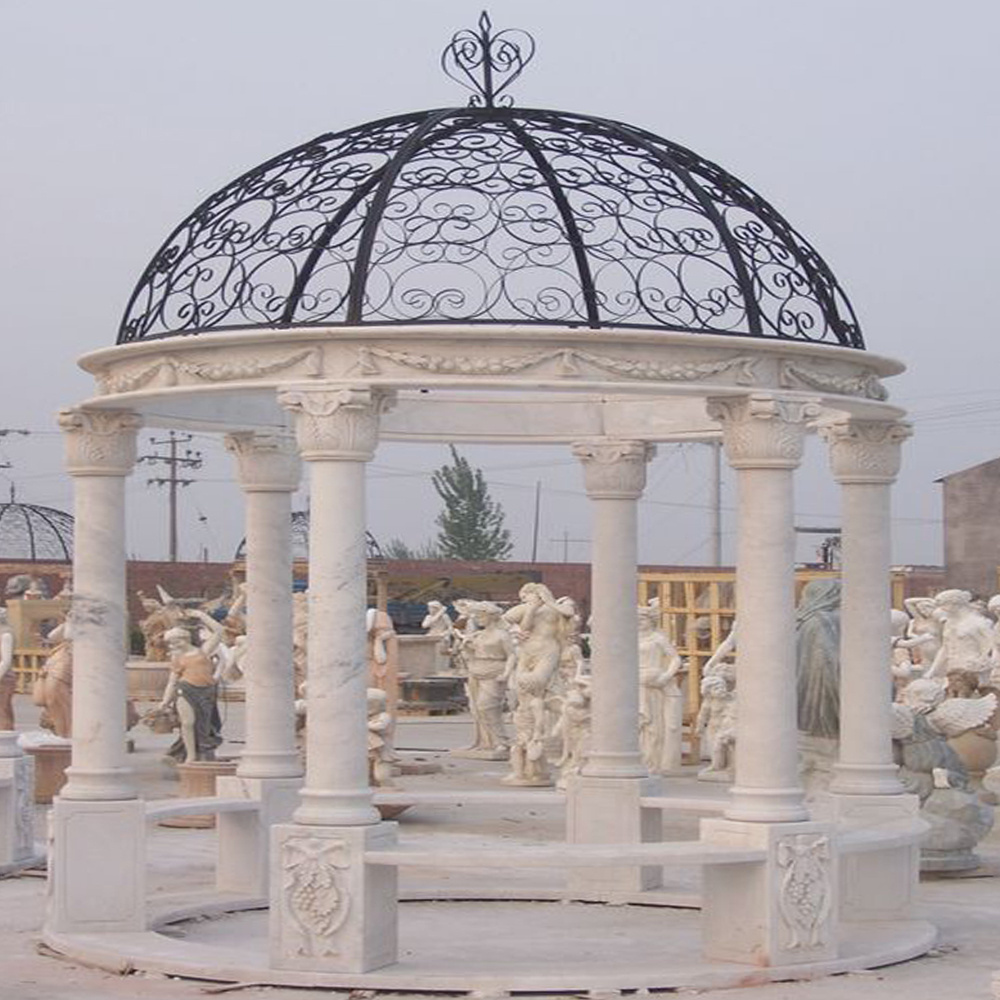 Luxury garden marble roman column gazebo