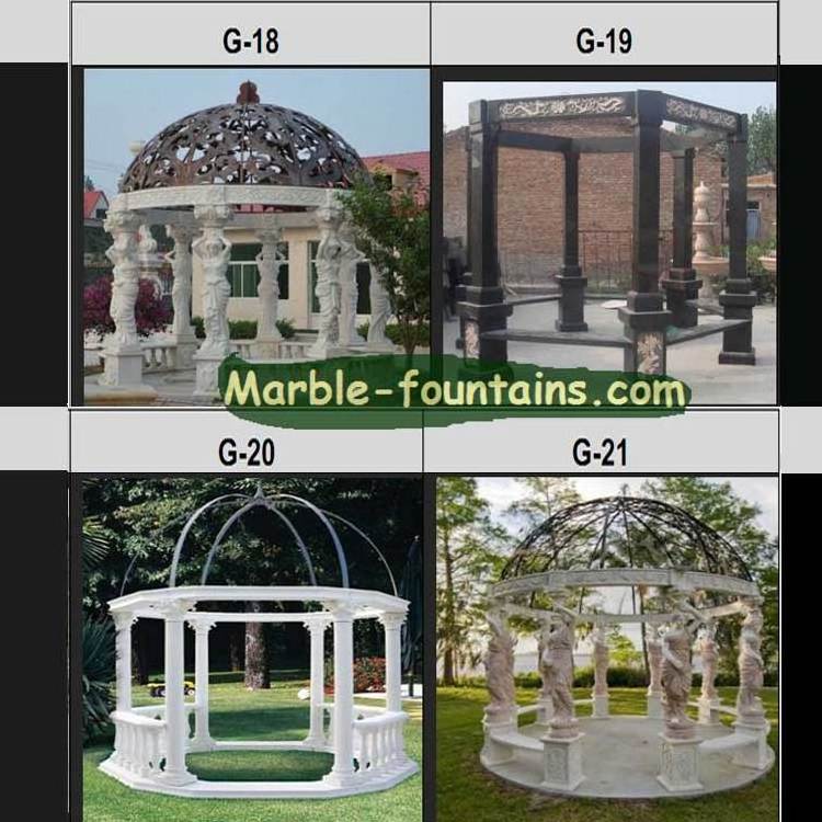 Luxury garden marble roman column gazebo