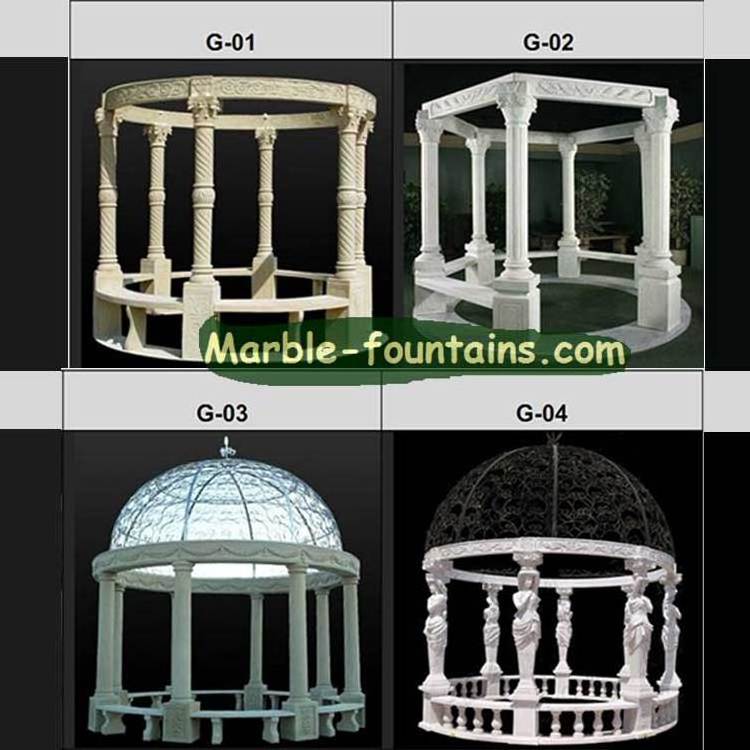 Luxury garden marble roman column gazebo