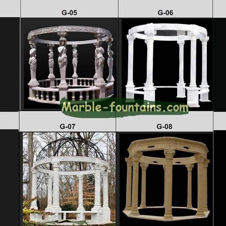 Luxury garden marble roman column gazebo