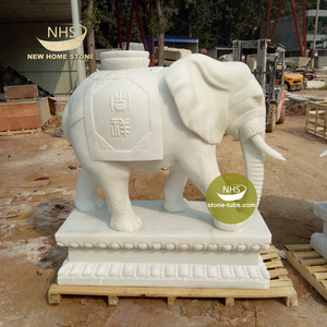 Marble elephant sculptures home decoration modern life size elephant statues stone elephant statue