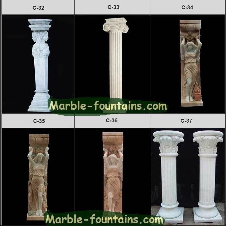 House gate roman pillar design marble stone pillar