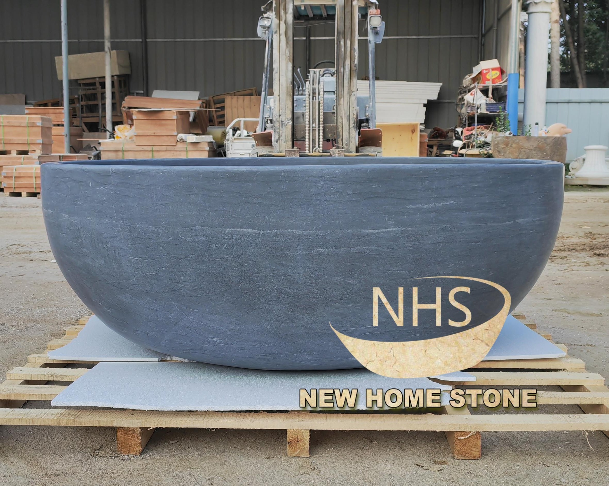 Customized Oval Shaped  Black Marble Spa Tubs Stone Baby Bath tub Walk in Tub for Adults