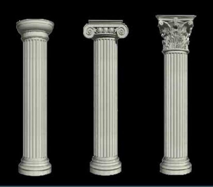 custom size pillar natural stone carved high polished columns with stone base