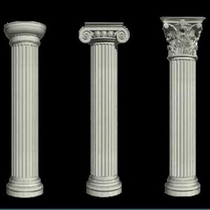 custom size pillar natural stone carved high polished columns with stone base