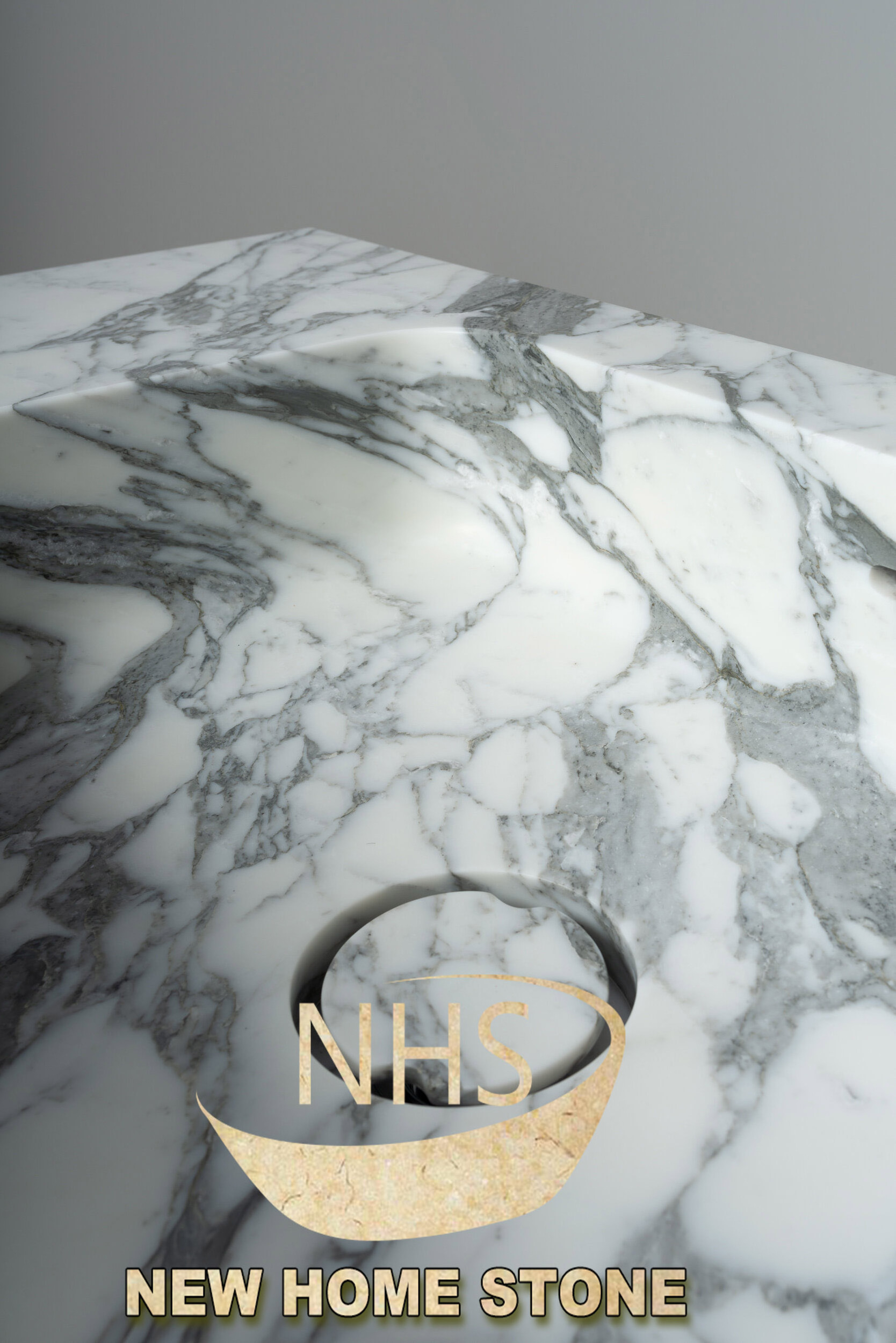 Arabescato Corchia Marble Bathroom Vanity Free Standing Bathroom Cabinet Sink for Handmade Sink