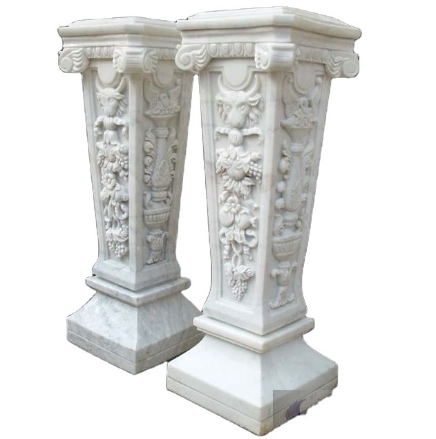 House gate roman pillar design marble stone pillar