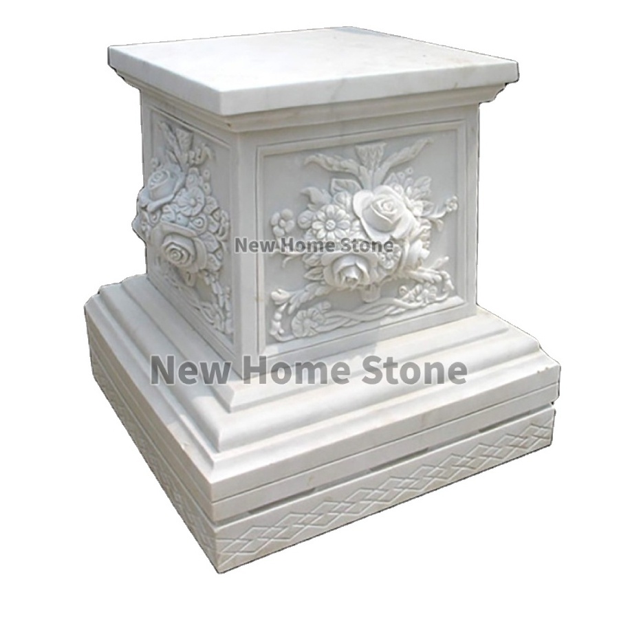 natural solid yellow marble column roman pedestal column base nature solid marble statue plinth