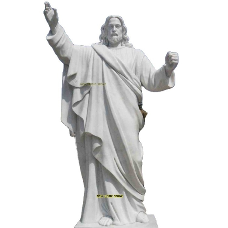 White Marble statue Jesus sculpture catholic religious life size statue of christ jesus statue for Parish