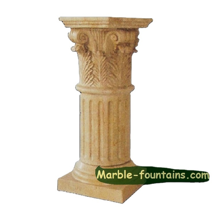 factory price natural stone column man made roman stone pillar base