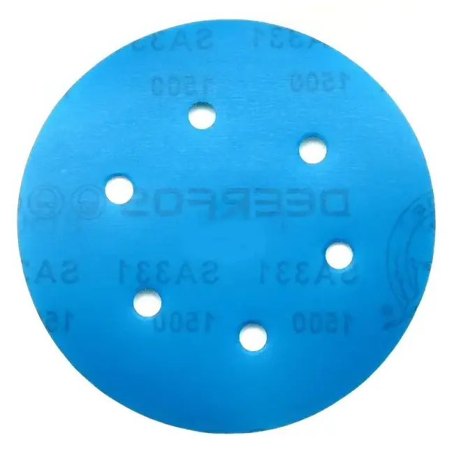 Deerfos Abrasive paper SA331 sanding disc 5inch hook and loop aluminium sand paper for polishing