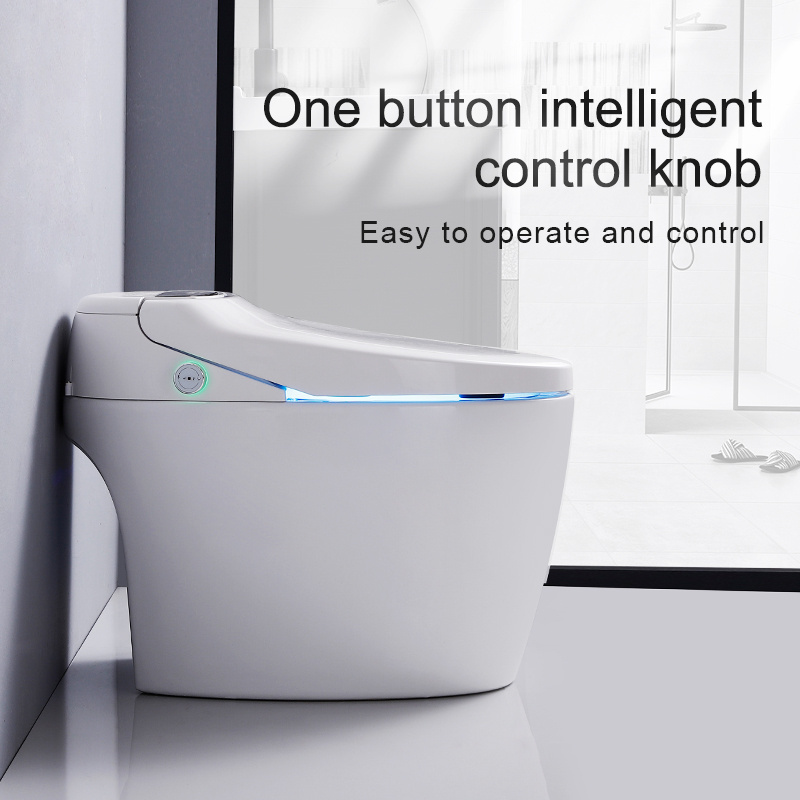 Wholesale 110V s-trap bathroom floor mounted smart water closet foot sensor electronic intelligent wc smart toilet with bidet