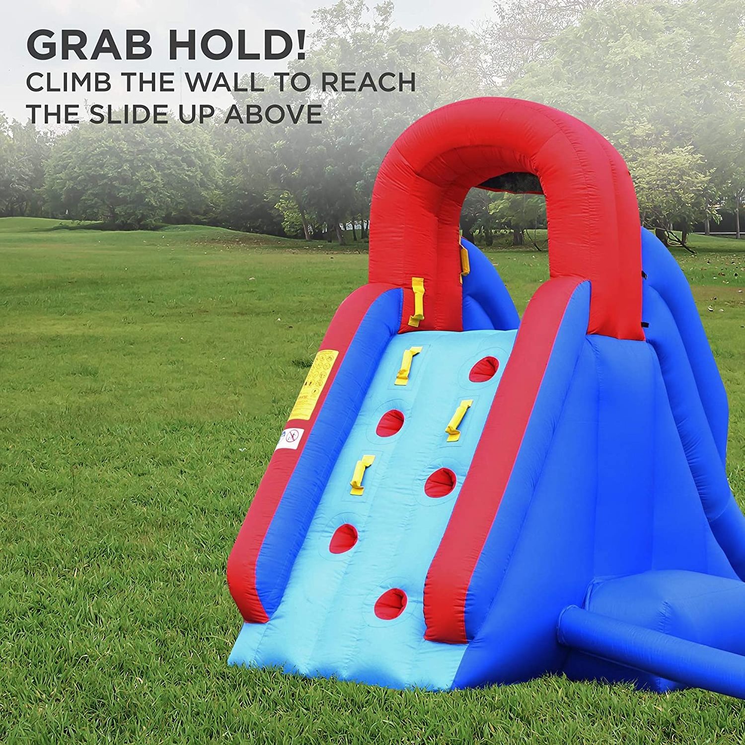 Inflatable water slide adult and children inflatable water slide outdoor rock climbing wall slide and small splash pool