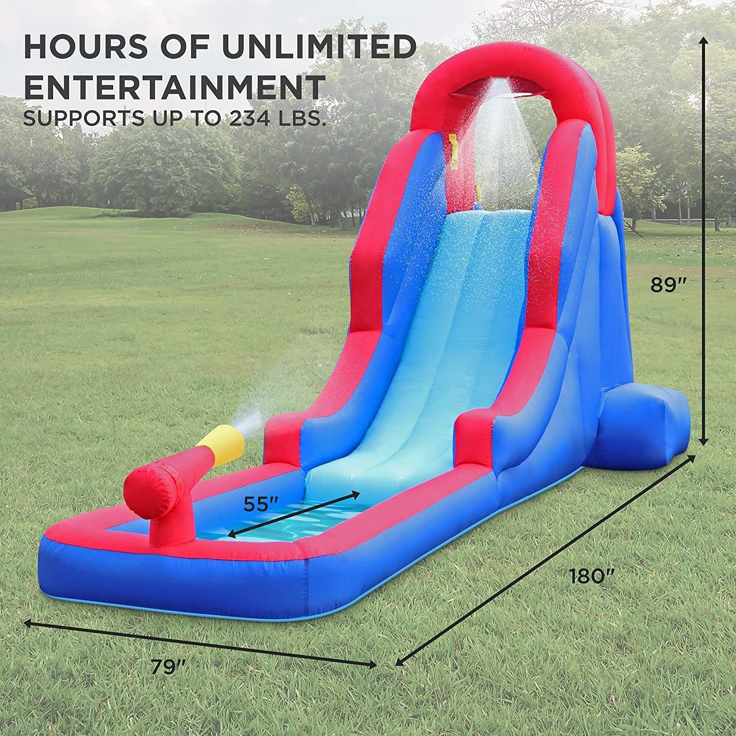 Inflatable water slide adult and children inflatable water slide outdoor rock climbing wall slide and small splash pool