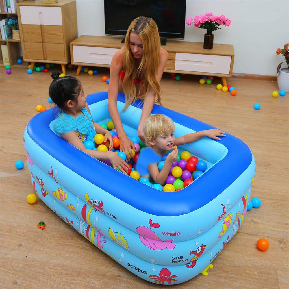 Inflatable PVC swimming pool adult children swimming pool on the ground portable family pool