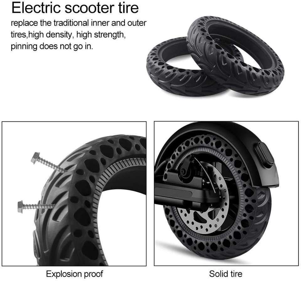 New Image EU Stock 8.5 Inch Black Honeycomb Solid Rubber Tire Electric Scooter Tubeless Shock Absorber Scooter 8 1/2 Solid Tires