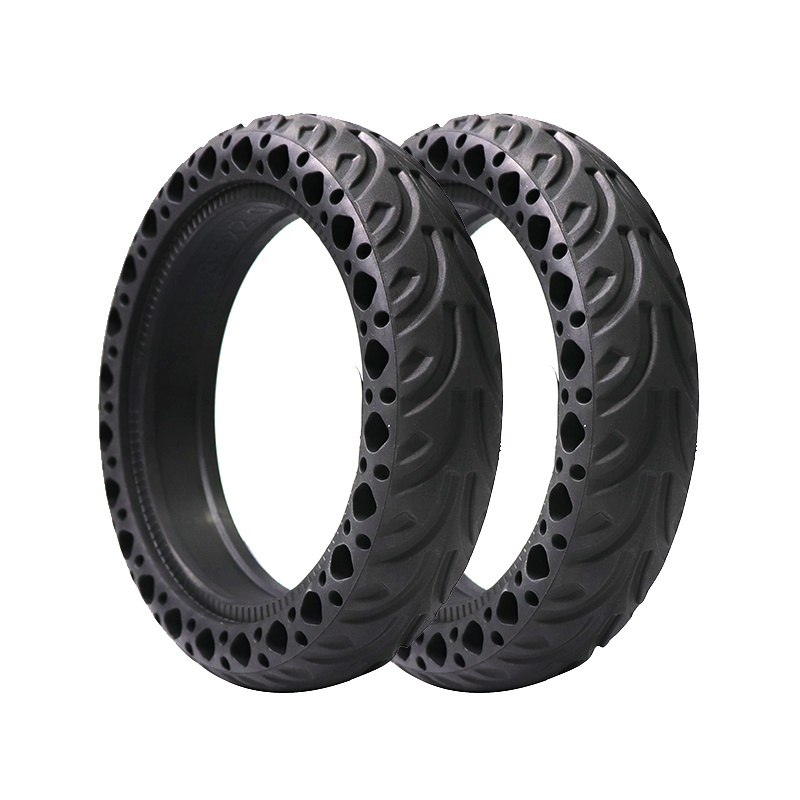 New Image EU Stock 8.5 Inch Black Honeycomb Solid Rubber Tire Electric Scooter Tubeless Shock Absorber Scooter 8 1/2 Solid Tires