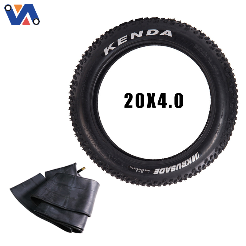 New Image E-bike KENDA 20 Inch Compatible 20x4 Fat Tire Electric Mountain Bike Outer Tyre Inner Tube Fat Bike Tires 20x3.5/4.0