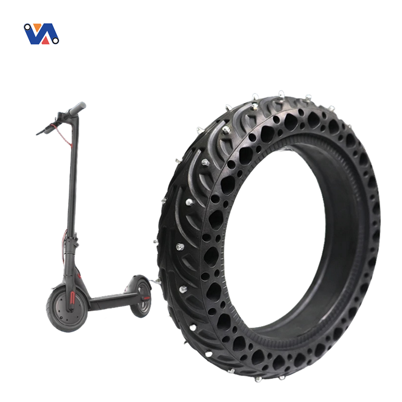 New Image 8.5inch With Cleats Non-slip Scooter Winter Snow Solid Tire Parts For Xiaomi M365 Electric Pro Scooter Honeycomb Tire